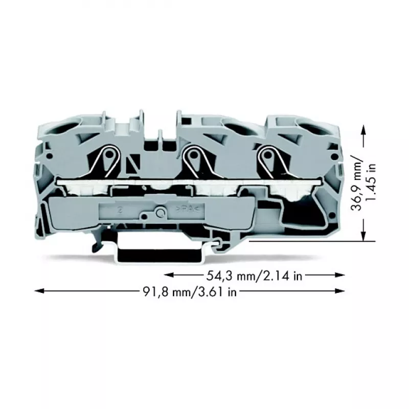 WAGO 2016-1301 morsetto passante - 12 mm - 91,8 mm - 36,9 mm - 800 V