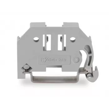 WAGO 249-116 Fermo terminale senza viti, 6 mm, per guida DIN 35 x 15, grigio