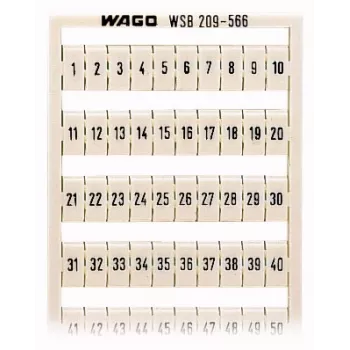 WAGO 209-566 strisce di marcatura - bianco - 5 mm - 250 mm - non marcate - per morsetti in barra TOPJOB S