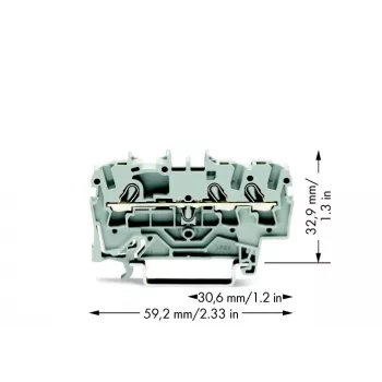 WAGO 2002-1301 morsetto passante a 3 conduttori, 2,5 mm²