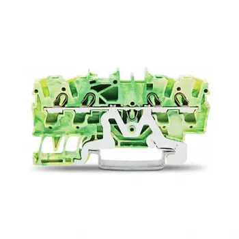 WAGO 2002-1407 morsetto di protezione a 4 conduttori 0,25-2,5 mm² 4 mm² verde-giallo
