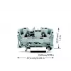 WAGO 2006-1201 morsetto passante, 2 conduttori, 6 mm², 800 V, grigio, guida DIN 35