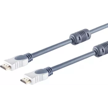 SHIVERPEAKS Cavo HDMI Home Cinema 1,0 m - 4K HDMI 2.0b High Speed con Ethernet, connettori maschi in metallo cromato, contatti dorati, doppio nucleo in ferrite, HEAC