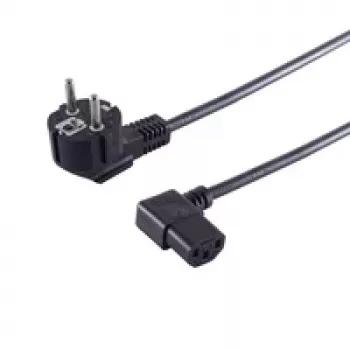 S CONN Maximum Connectivity Cavo di alimentazione 90° angolare CEE 7/7 a C13 1,8m nero
