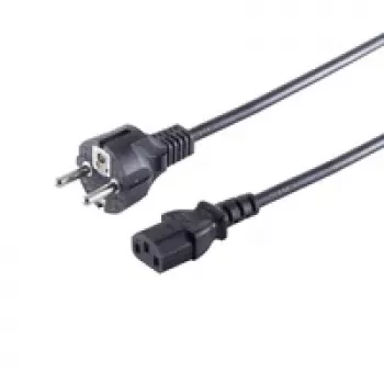 S CONN Maximum Connectivity Cavo di alimentazione Schuko dritto CEE 7/7 a C13 nero VDE 1,8 m