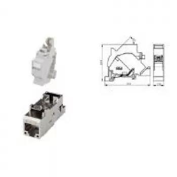 Telegärtner presa per guida DIN RJ-45 grigio chiaro RAL 7035 J00023A0205