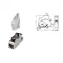 Telegärtner presa per guida DIN RJ-45 grigio chiaro RAL 7035 J00023A0205