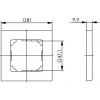Telegärtner B00004A0024 placca di copertura di rete senza viti 8 porte bianco puro 81x81mm