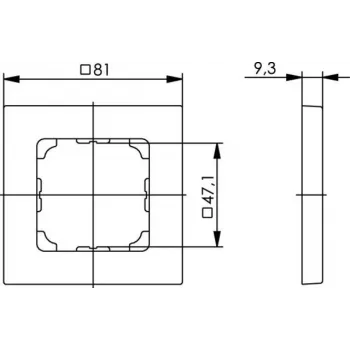 Telegärtner B00004A0024 placca di copertura di rete senza viti 8 porte bianco puro 81x81mm