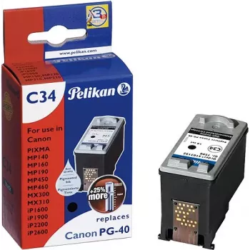 Pelikan cartuccia d'inchiostro rigenerata per Canon PG-40 (nero, alta capacità)