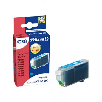 Pelikan cartuccia d'inchiostro per Canon CLI-521C ciano