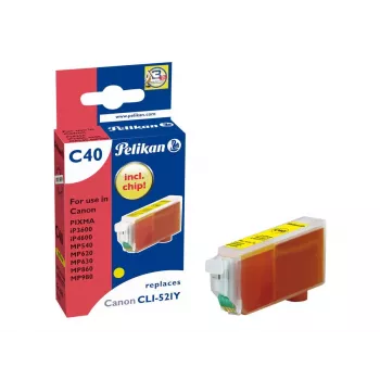 Pelikan cartuccia d'inchiostro compatibile per Canon CLI-521Y giallo