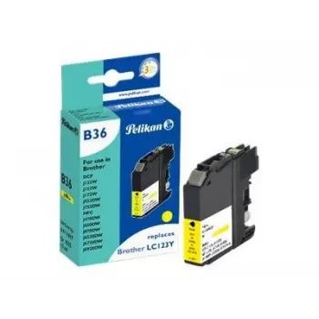 Cartuccia d'inchiostro compatibile Pelikan per Brother LC123Y giallo (11 ml, 600 pagine)