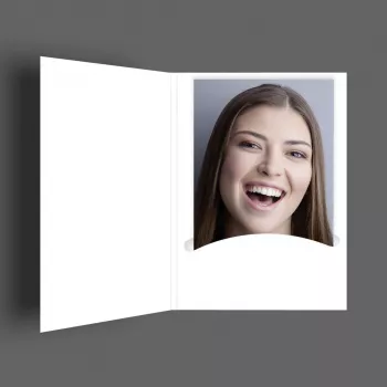 DAIBER Profi-Line cartelle portafoto con passe-partout bianco confezione da 100 per foto fino a 4,5x6 cm