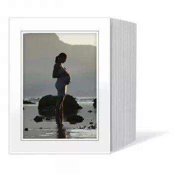 DAIBER passe-partout 13x18 cm bianco/linea grigia, 125 pezzi