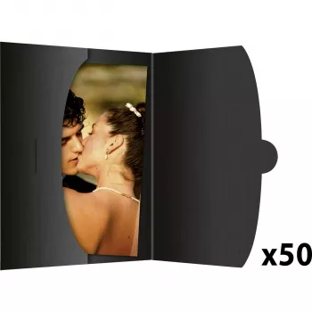 DAIBER 09024 buste portafoto nero 20x30 cm confezione da 20