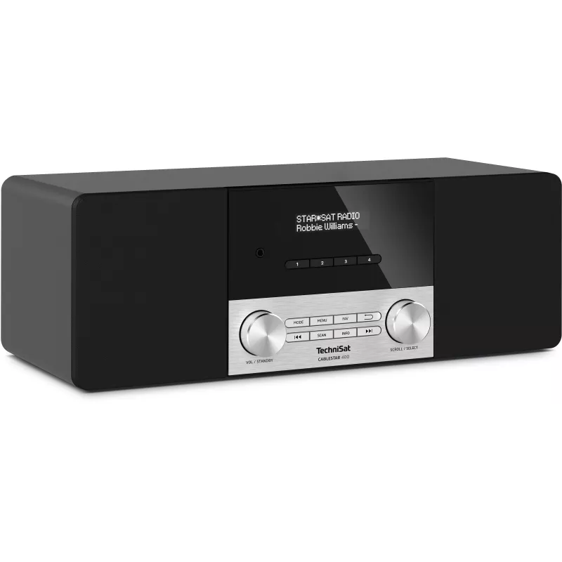 TechniSat CABLESTAR 400 Radio DAB+ con Bluetooth, 2 x 10 W, nero
