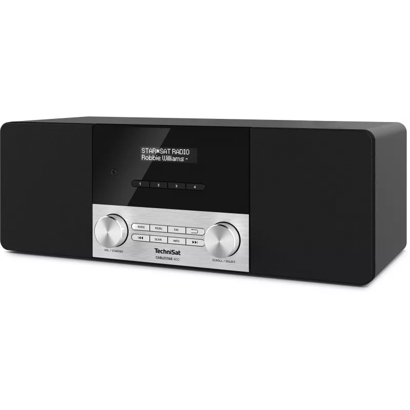 TechniSat CABLESTAR 400 Radio DAB+ con Bluetooth, 2 x 10 W, nero