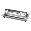 Kindermann CablePort standard² case per pannello di connessione desktop a 6 posti argento