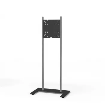 Kindermann Premium DS Racer supporto a pavimento per display LCD fino a 70 inch - alluminio anodizzato - nero, argento metallizzato