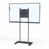 Kindermann Premium DS Racer supporto a pavimento per display LCD fino a 70 inch - alluminio anodizzato - nero, argento metallizzato
