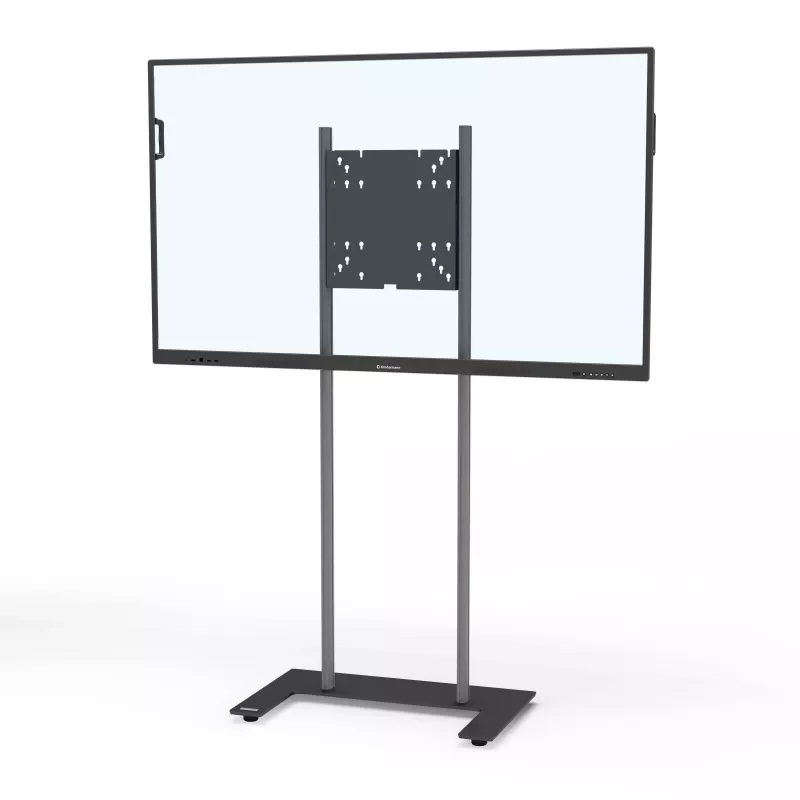 Kindermann Premium DS Racer supporto a pavimento per display LCD fino a 70 inch - alluminio anodizzato - nero, argento metallizzato