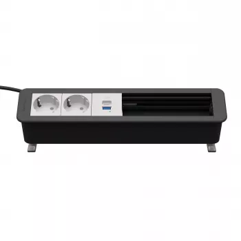 Kindermann CP Office Desk 6-Fold 2x Schuko 1x hub di connettività da tavolo USB A/C