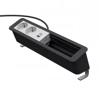Kindermann CP Office Desk 6-Fold 2x Schuko 1x hub di connettività da tavolo USB A/C