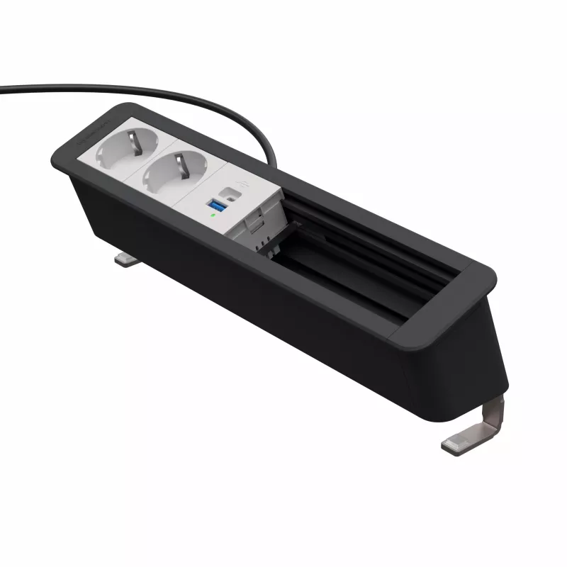 Kindermann CP Office Desk 6-Fold 2x Schuko 1x USB A/C hub di connessione per scrivania