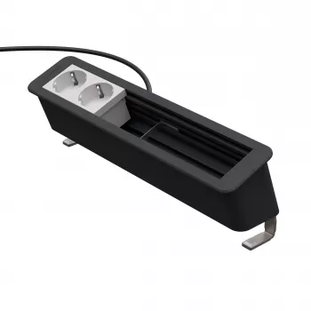 Kindermann CP Office Desk pannello di connessione da tavolo a 6 posti con 2 x alimentazione