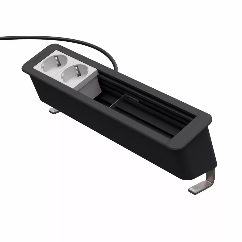 Kindermann CP Office Desk pannello di connessione da tavolo a 6 posti con 2 x alimentazione