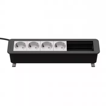 Kindermann CP Office Desk pannello di connessione a 6 posti con 4 x presa di alimentazione (7550000304)