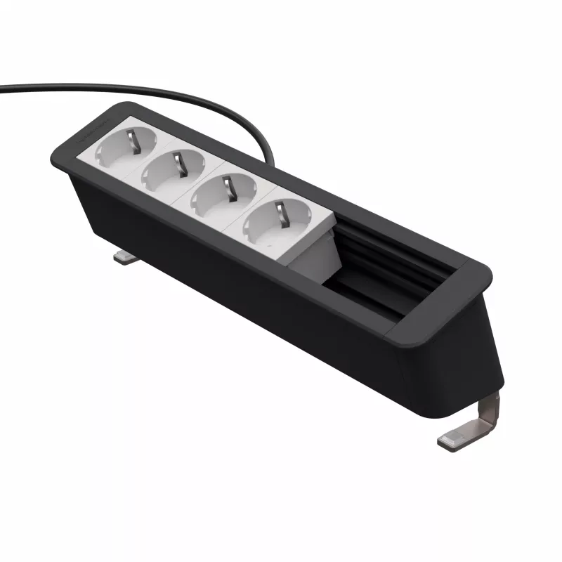 Kindermann CP Office Desk pannello di connessione a 6 posti con 4 x presa di alimentazione (7550000304)