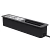 Kindermann CP Office telaio a 6 posti con 2x alimentazione e 1x funzione di ricarica USB, argento