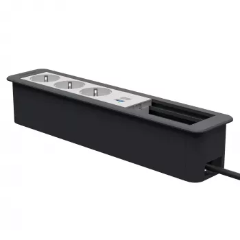 Kindermann CP Office Frame a 6 posti 3x Schuko 1x porta di ricarica USB-A