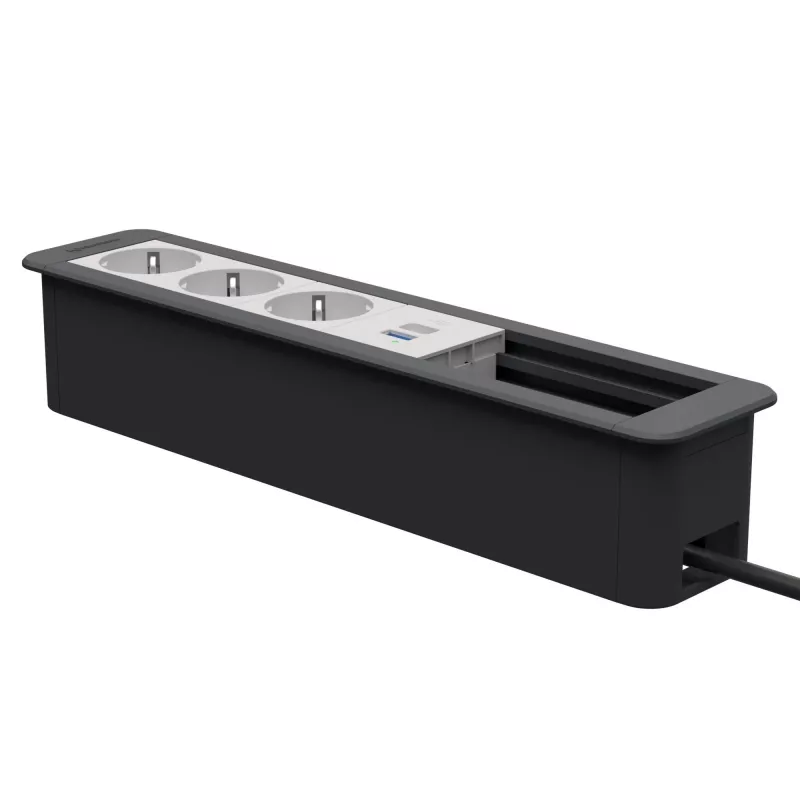 Kindermann CP Office Frame a 6 posti 3x Schuko 1x porta di ricarica USB-A