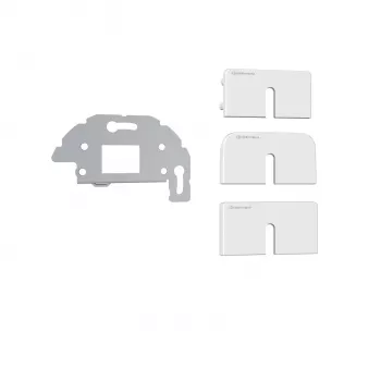 Kindermann Konnect Design Click placca bianco puro RAL 9010 2 porte keystone