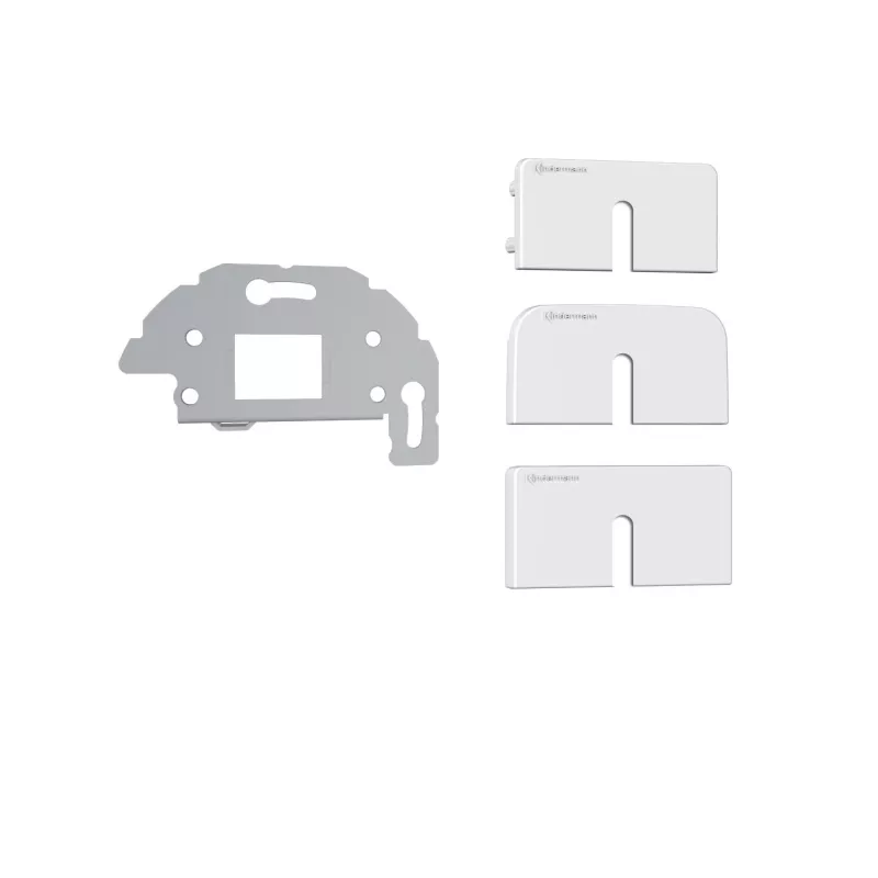 Kindermann Konnect Design Click placca bianco puro RAL 9010 2 porte keystone