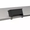Kindermann CP Office Desk ciabatta 3 prese con 3 prese Schuko, cavo 2m, argento/nero