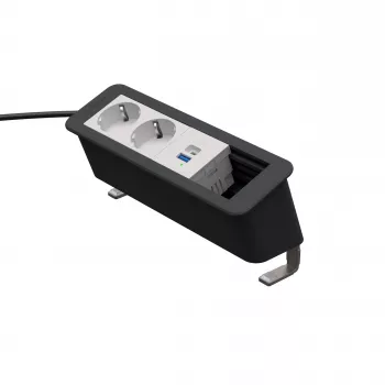 Kindermann CP Office Desk modulo alimentazione 4 posti 2x Schuko 1x USB-C PD 60W (7550000232)