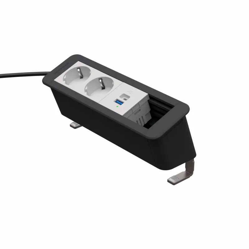 Kindermann CP Office Desk modulo alimentazione 4 posti 2x Schuko 1x USB-C PD 60W (7550000232)