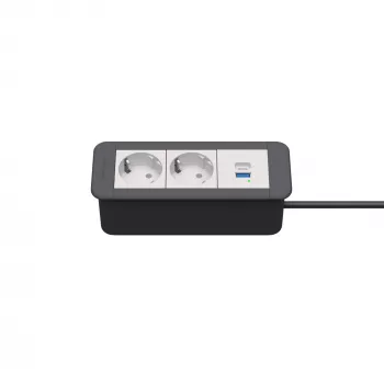 Kindermann CP Office Frame 3 posti 2x presa Schuko 1x caricatore USB (7551000122)