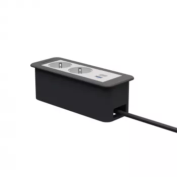 Kindermann CP Office Frame 3 posti 2x presa Schuko 1x caricatore USB (7551000122)