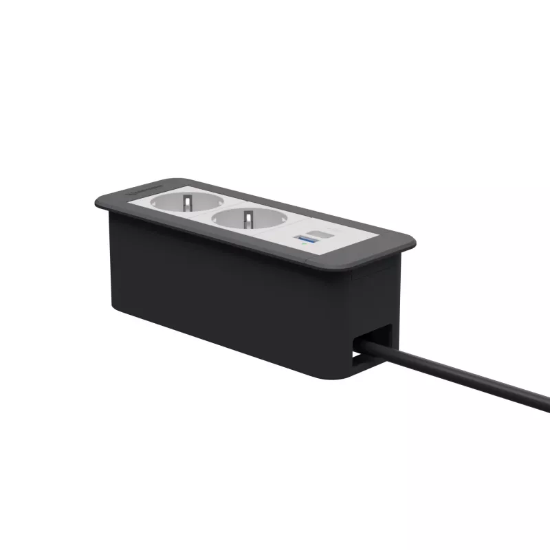 Kindermann CP Office Frame 3 posti 2x presa Schuko 1x caricatore USB (7551000122)