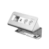 Kindermann CablePort desk a 4 posti 2x alimentazione 2x USB modulo di connessione per tavolo, alluminio