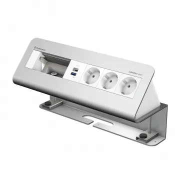 Kindermann CablePort desk² 6 posti 3x alimentazione USB modulo a morsetto da tavolo (7430001163)