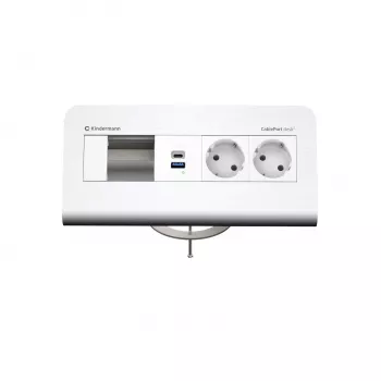 Kindermann CP desk² 80 4 slot 2x alimentazione USB pannello di connessione da tavolo