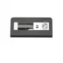 Kindermann CP desk² 80 4 posti pannello di connessione da tavolo con 1x alimentazione e 1x USB-A, argento/nero