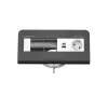 Kindermann CP desk² 80 4 posti pannello di connessione da tavolo con 1x alimentazione e 1x USB-A, argento/nero