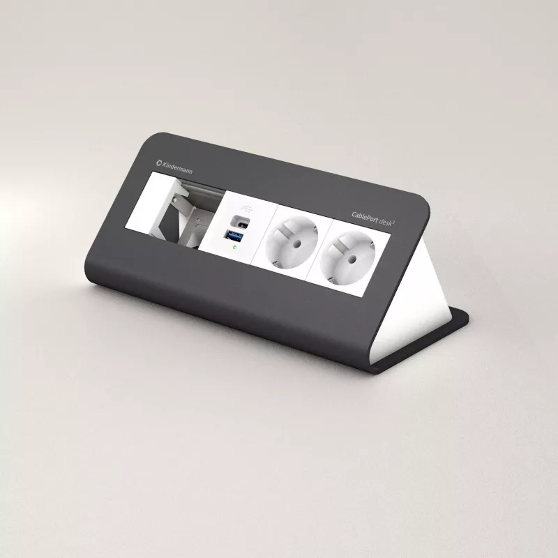 Kindermann CP desk 80 a 4 posti 2x alimentazione USB (7430001372)